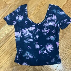 Tie-Dye V-Neck Women's Top